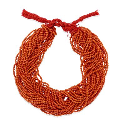 Collana a Torchon in Corallo