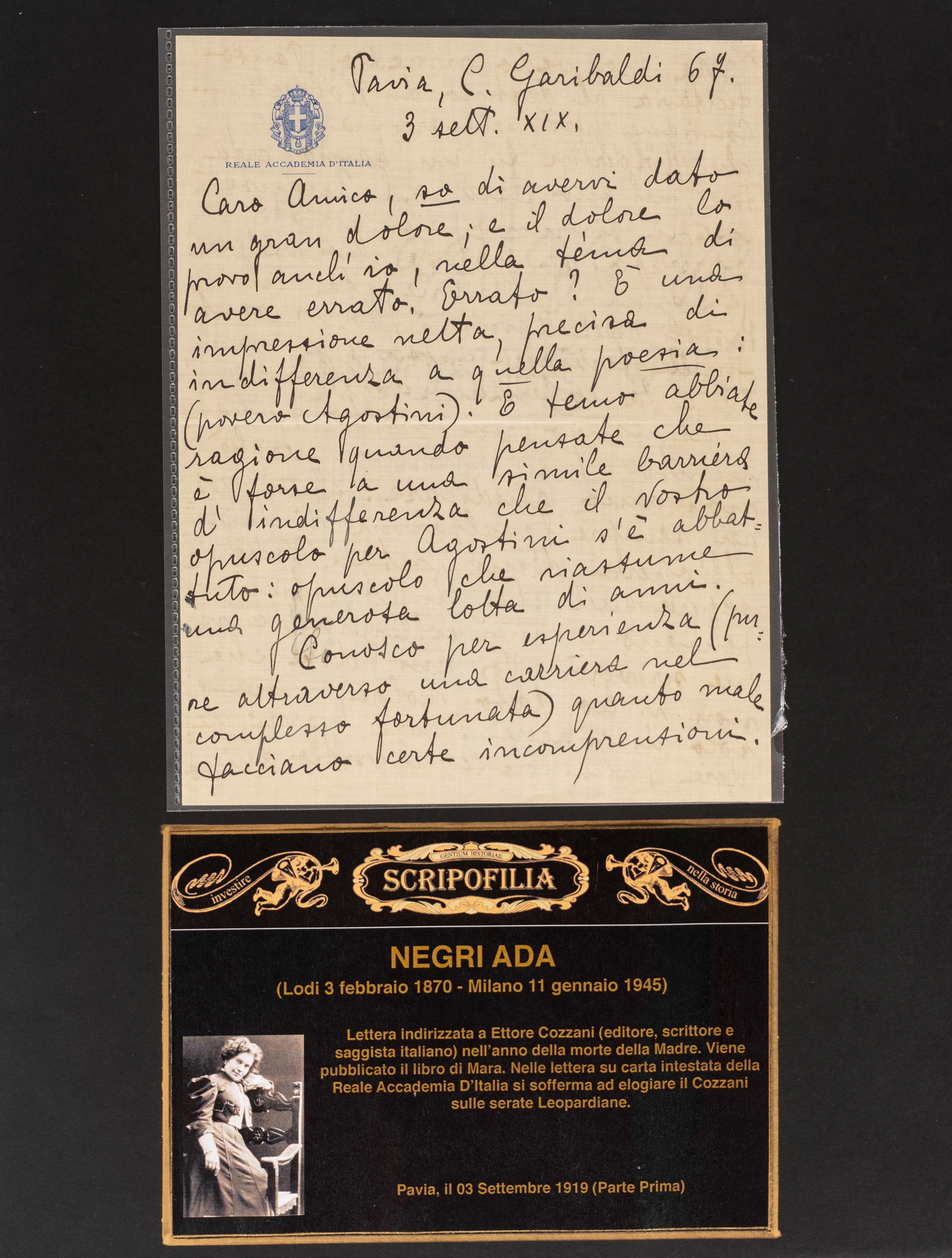 Carteggio con Ettore Cozzani e altri