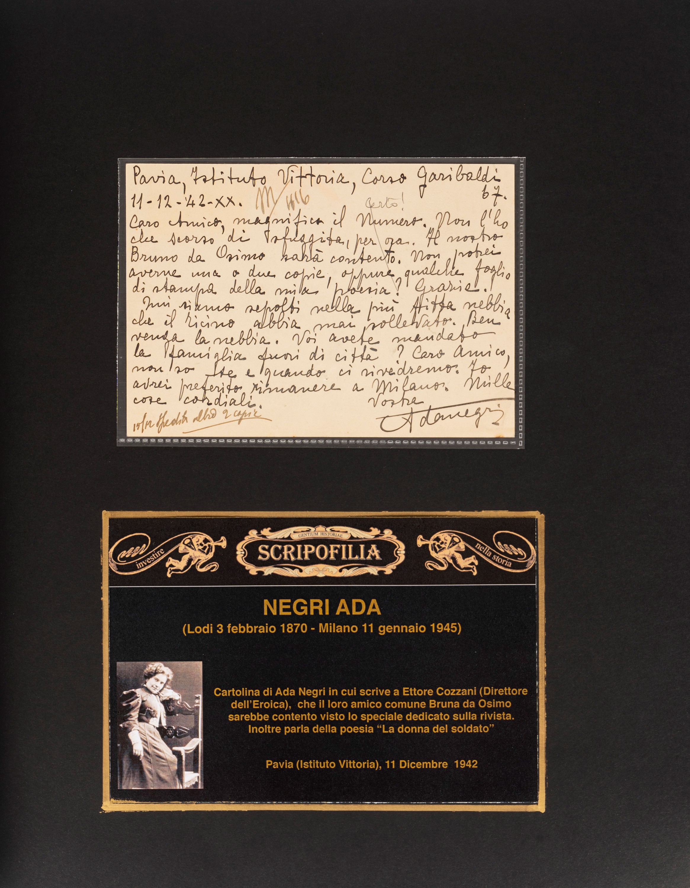 Carteggio con Ettore Cozzani e altri