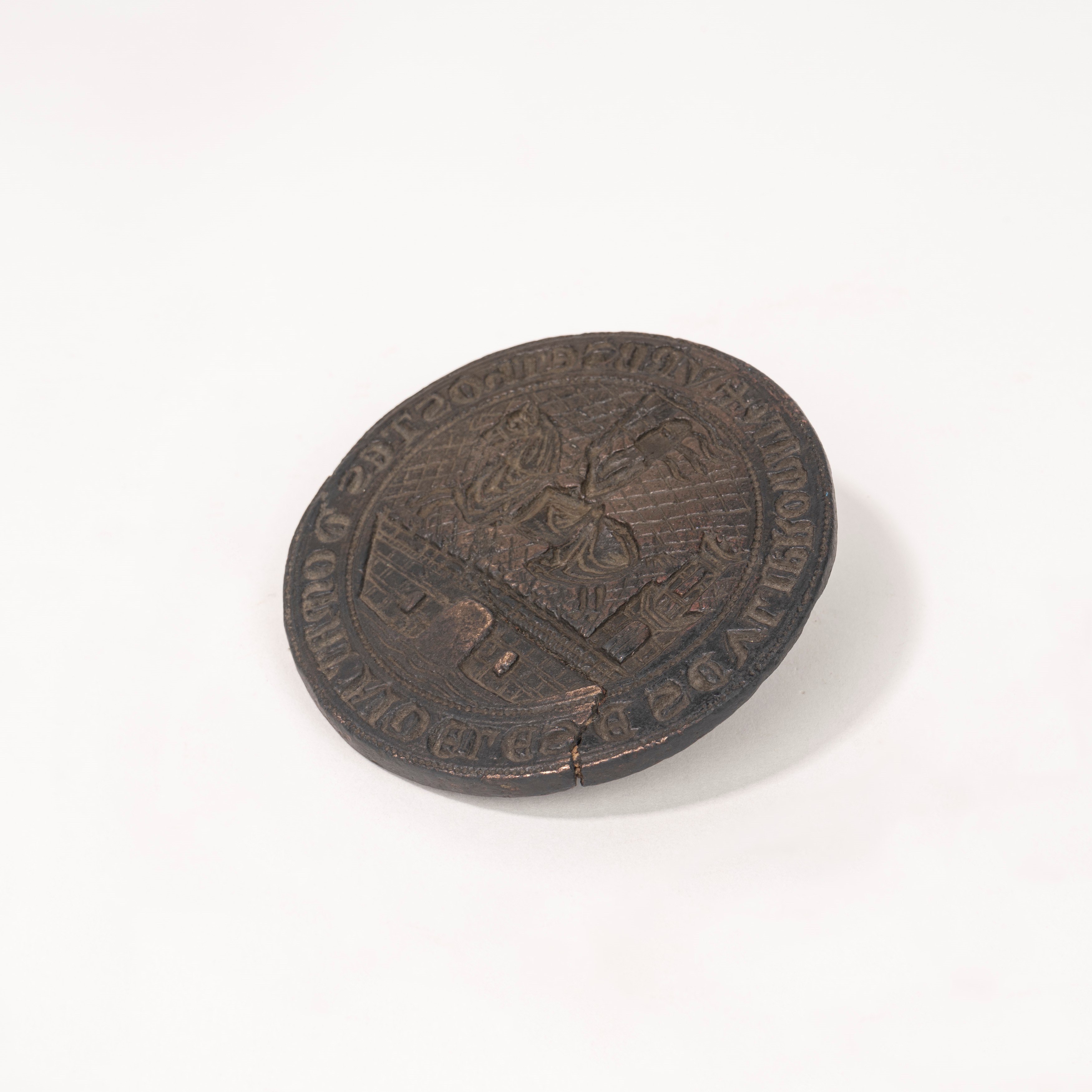 Matrice di Sigillo Circolare in Bronzo del Comune di Ascoli Piceno, Secoli XIII-XIV