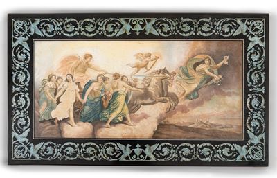 Piano in Scagliola Raffigurante il Carro di Aurora, da Guido Reni, Fine Secolo XVIII