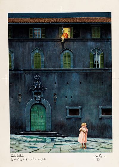 Le avventure di Pinocchio, tempera su cartone