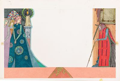 La bella addormentata, tempera su cartone