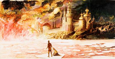 Michele Strogoff, tempera su cartone