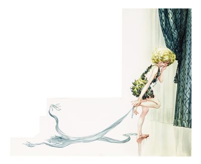 Illustrazione originale per 'Peter Pan', tempera su cartone sagomato