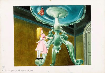 Lupatelli, Alice nel Paese delle Meraviglie, tempera su cartone