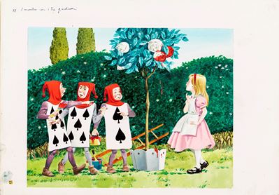 Lupatelli, Illustrazione originale per 'Alice nel Paese delle Meraviglie' (tempera su cartone)