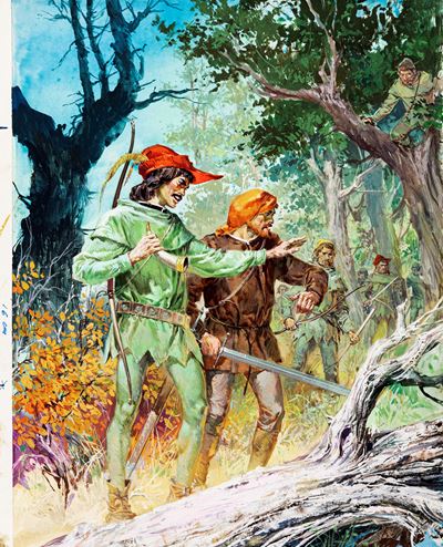 Robin Hood, tempera su cartone