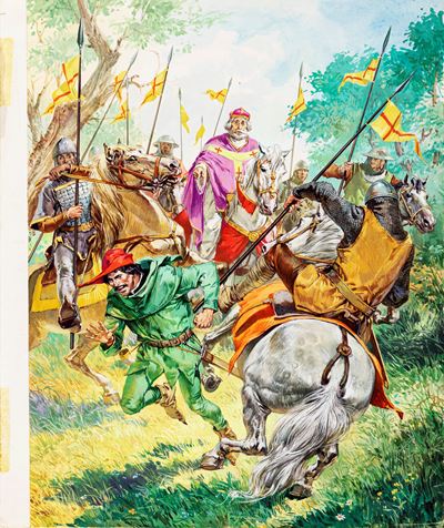 Robin Hood, tempera su cartoncino