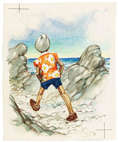 Illustrazione originale per Le avventure di Pinocchio