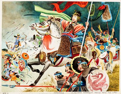 Lupatelli, Il libro di Aladino, tempera su cartone, 1964