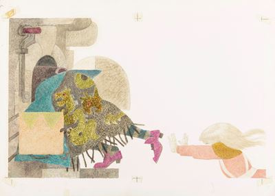 Hansel e Gretel, tempera su cartone