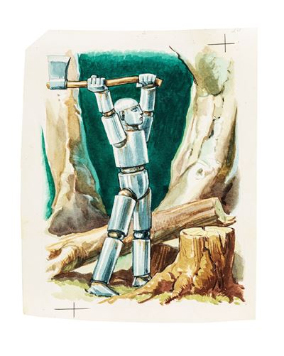 Illustrazioni originali per 'Il mago di Oz', matita, acquerello e tempera su cartoncino sagomato