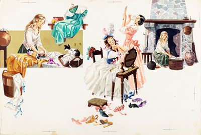 Bioletto, Cenerentola - tempera su cartone