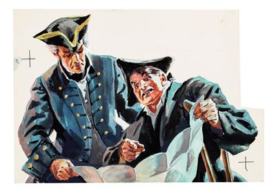 L'isola del tesoro, tempera su cartone sagomato