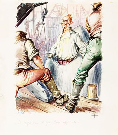 Dalla Terra alla Luna - Illustrazione originale del 1956