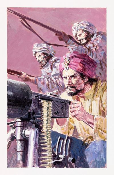 Sandokan alla riscossa (tempera su cartone)