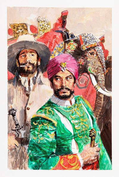 Alla conquista di un impero, tempera su cartone