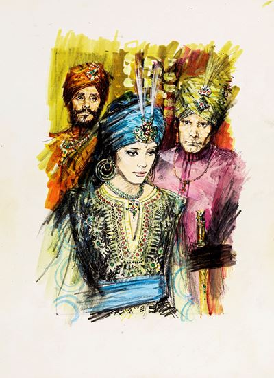 Copertina per 'Le ultime avventure di Sandokan', tempera su cartone