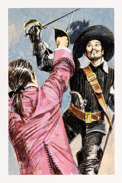 Il Corsaro Nero, tempera su cartone, 16,5 x 25 cm, 1968