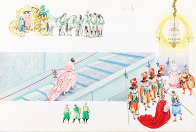 Cenerentola, tempera su cartone