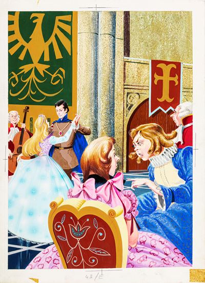 Cenerentola, tempera su cartone