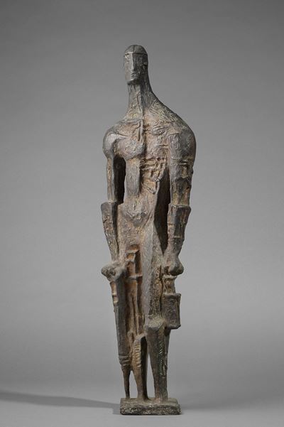Minatore II, scultura in bronzo