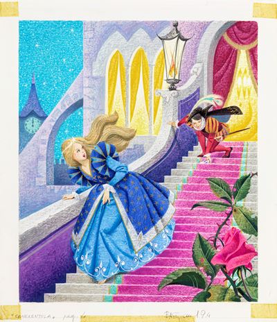 Cenerentola - tempera su cartoncino