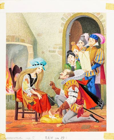 Cenerentola, tempera su cartoncino