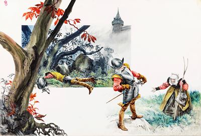 La principessa incantata, tempera su cartone