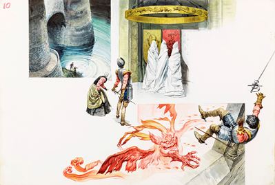 Illustrazione per 'La principessa incantata', tempera su cartone