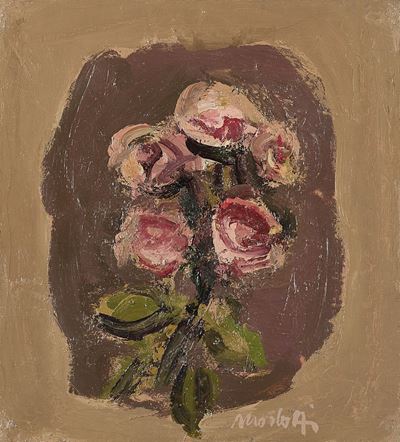 Rose, olio su tela, cm 31,4x28,4, 1964