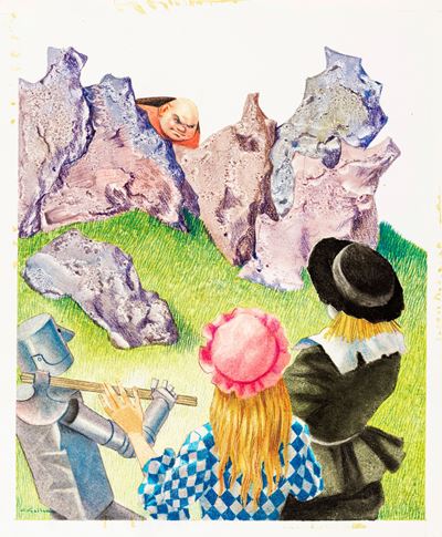 Il mago di Oz, tempera su cartone