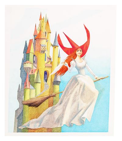 Il mago di Oz - Illustrazione originale, tempera su cartone