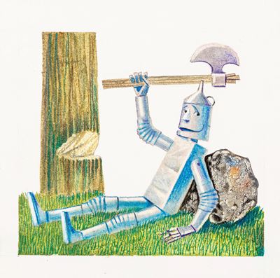 Il mago di Oz, tempera su cartone