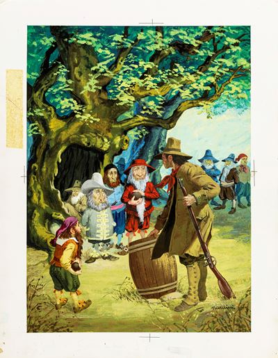Nardini, Rip Van Winkle, tempera su cartone