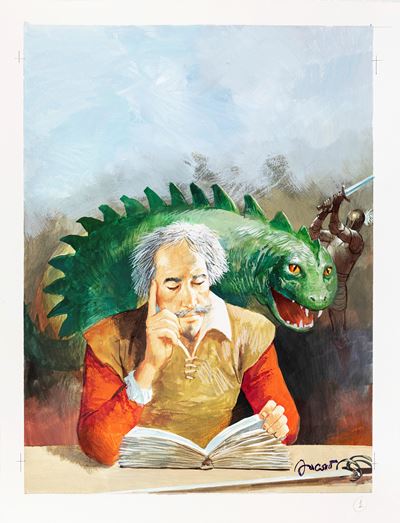 Don Chisciotte - tempera su cartoncino