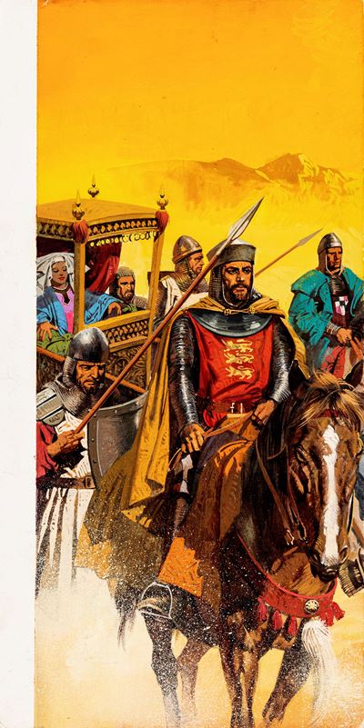 Riccardo Cuor di Leone, tempera su cartone
