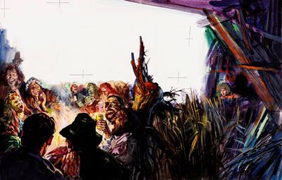 Il principe e il povero, tempera su cartone