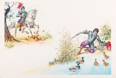 La principessa incantata, tempera su cartone