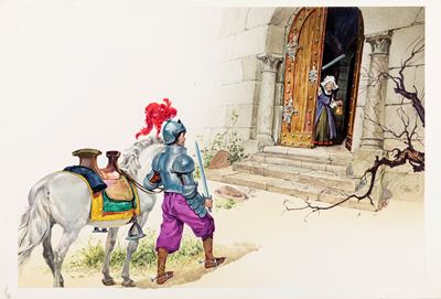 La principessa incantata, tempera su cartone