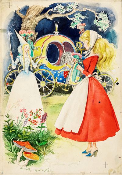 Cenerentola - tempera su cartone