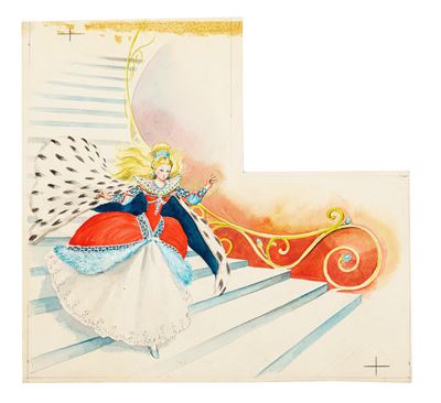 Cenerentola - tempera su cartone sagomato