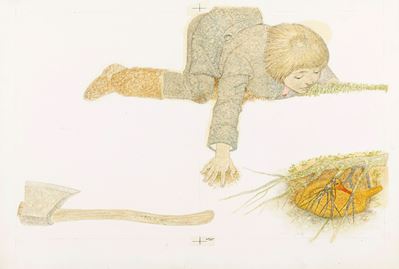 L'oca d'oro, tempera su cartone