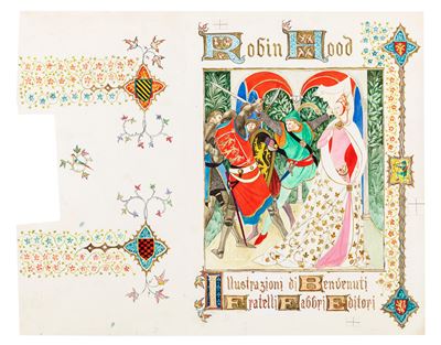 Robin Hood - tempera su cartone sagomato