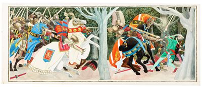 Robin Hood, tempera su cartone