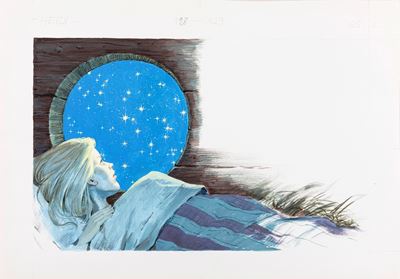 Illustrazione per 'Heidi', tempera su cartoncino
