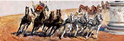 Illustrazione per 'Ben Hur', tempera su cartone