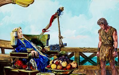 Illustrazione per 'Ben Hur' - tempera su cartone