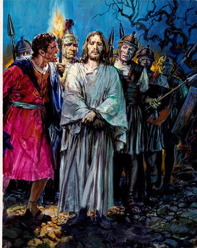 Illustrazione per 'Ben Hur', tempera su cartone